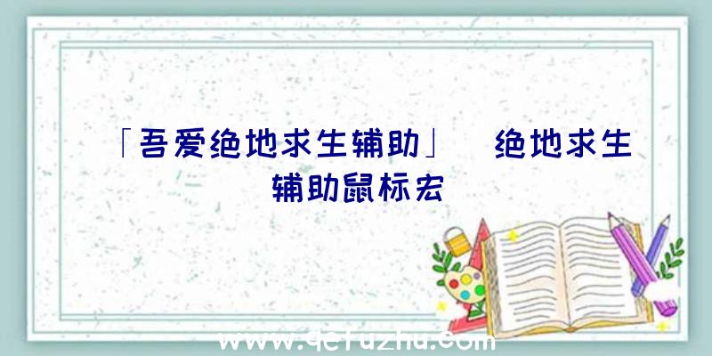 「吾爱绝地求生辅助」|绝地求生辅助鼠标宏